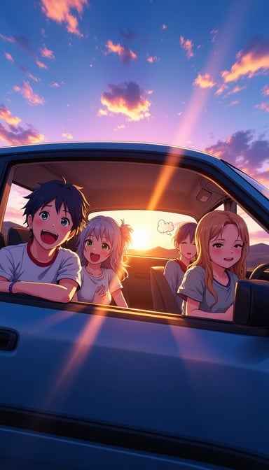 Sunset Road Trip