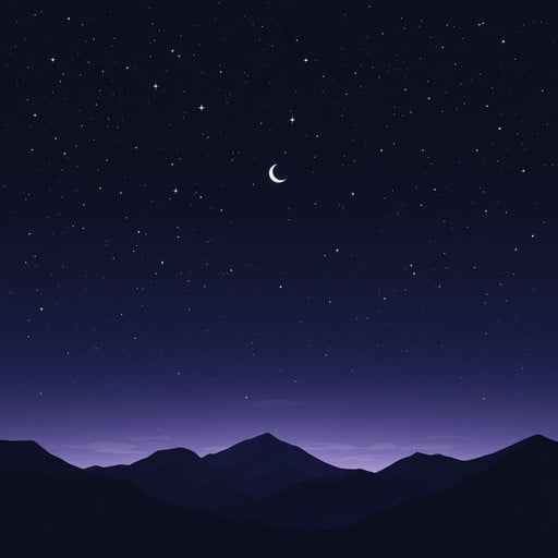 Starry Crescent Night Starry Crescent Night