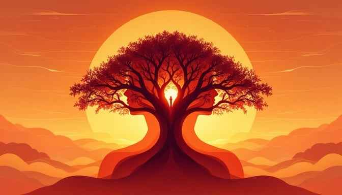 Sunset Tree Silhouette