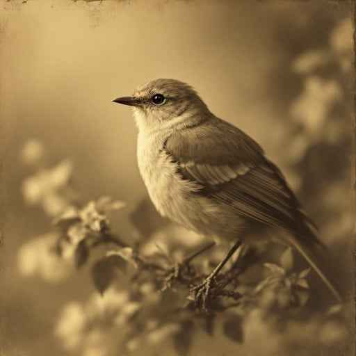 Sepia Bird Portrait