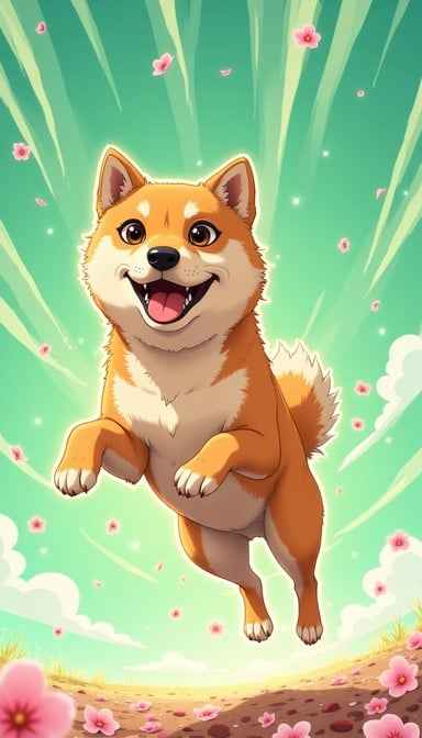 Leaping Shiba Joy Leaping Shiba Joy