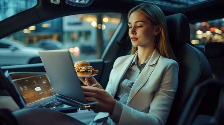 Multitasking Business Dinner