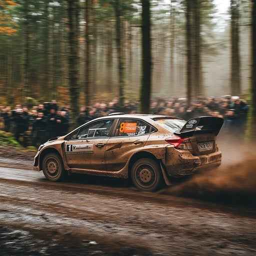 Rally car racing
