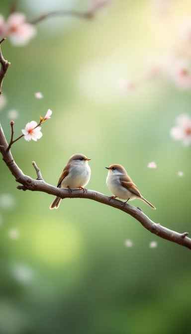 Birds Among Blossoms