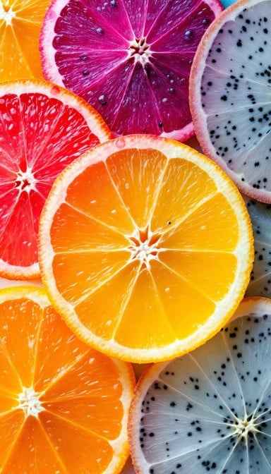 Vibrant Fruit Kaleidoscope