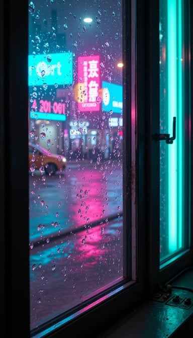 Rainy Neon Night