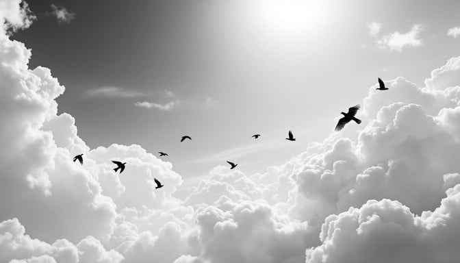 Birds Against Sky