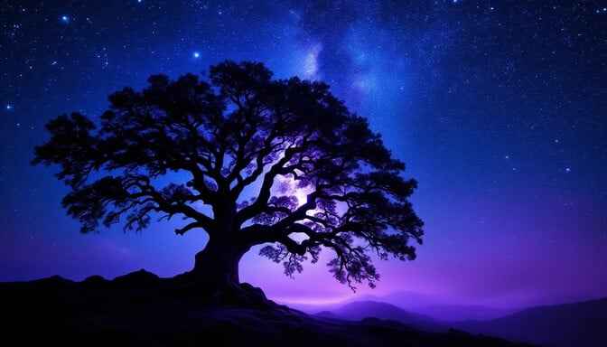 Celestial Tree Silhouette