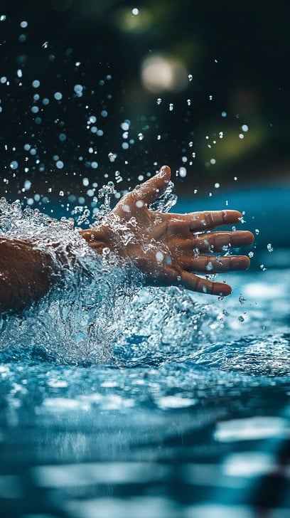 Hand splashing water Hand splashing water