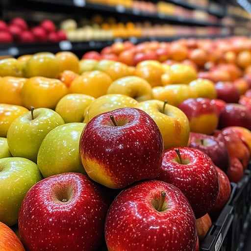 Colorful apple display