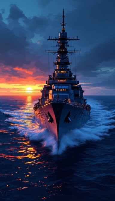 Warship Sunset Voyage Warship Sunset Voyage