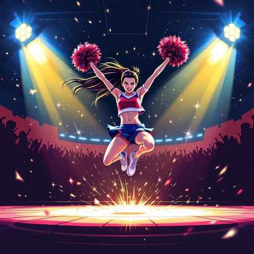 Cheerleader Soars High Cheerleader Soars High