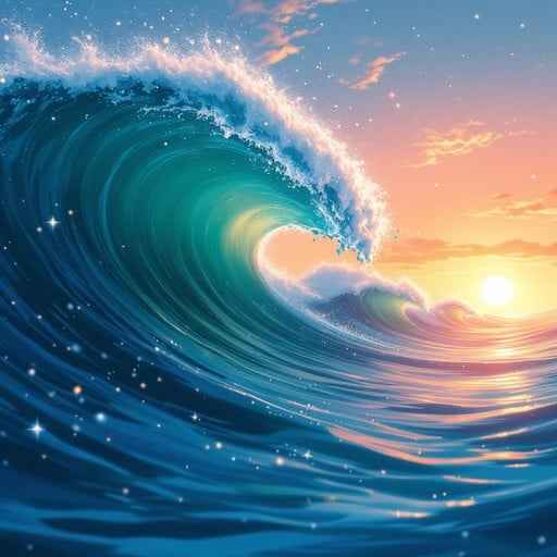 Sunset Wave Poetry