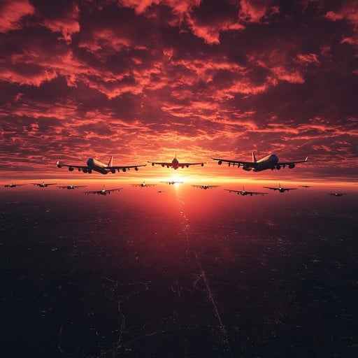 Sunset Flight Formation Sunset Flight Formation