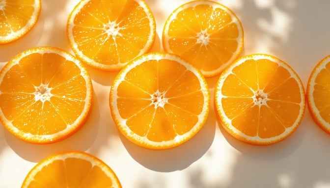 Backlit Orange Slices