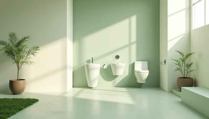 Serene Green Bathroom