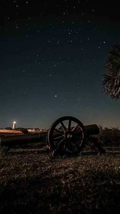 Nighttime Historical Cannon