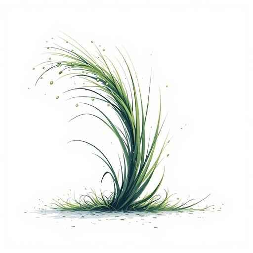Windswept Digital Grass