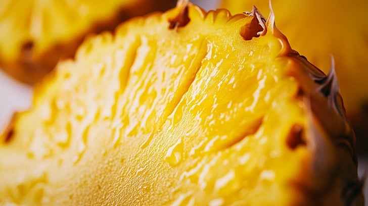 Juicy pineapple slice