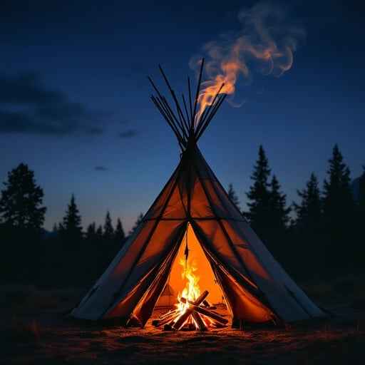 Glowing Nighttime Teepee
