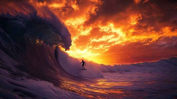 Surfing Majestic Waves