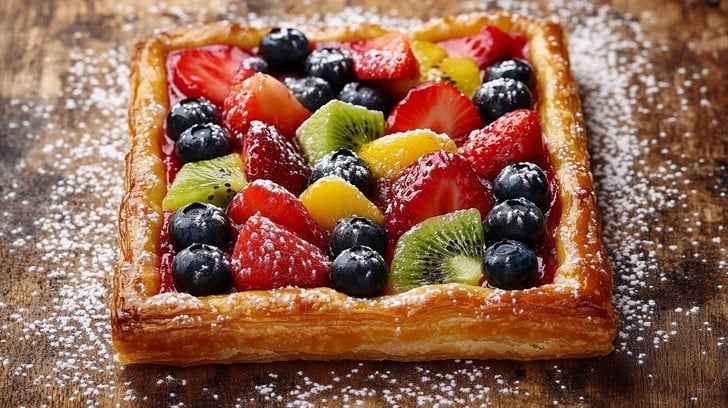 Colorful fruit tart