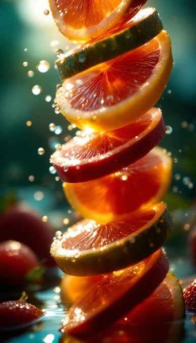 Floating Citrus Symphony
