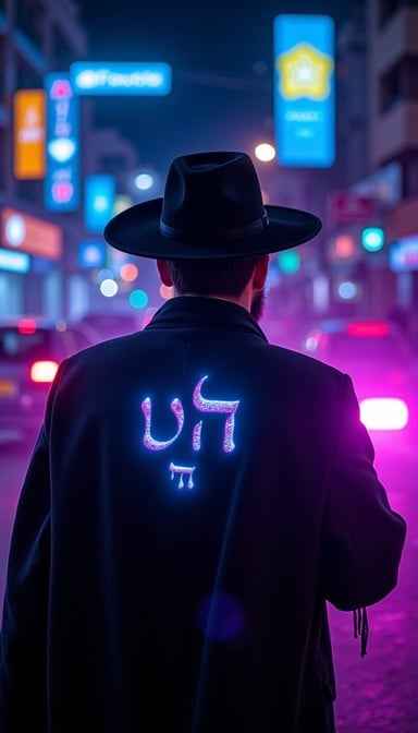 Neon Night Silhouette