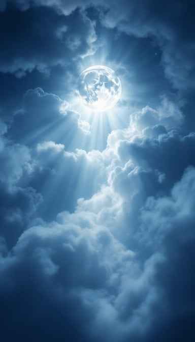 Moonbeams Through Clouds