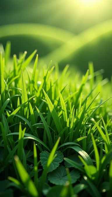 Vibrant Green Blades Vibrant Green Blades