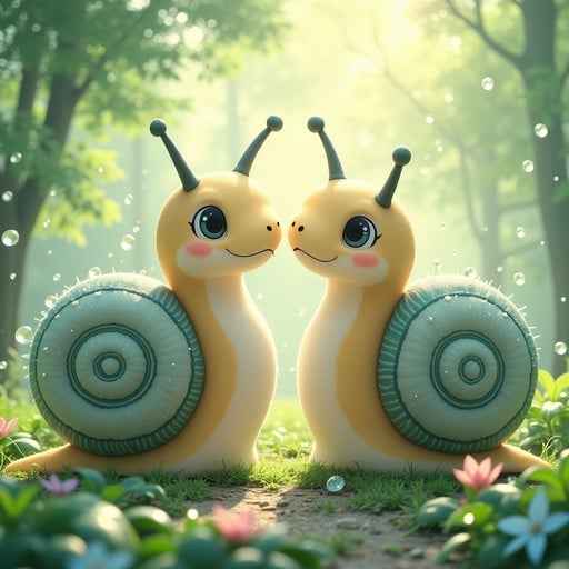 Whimsical Snail Friends