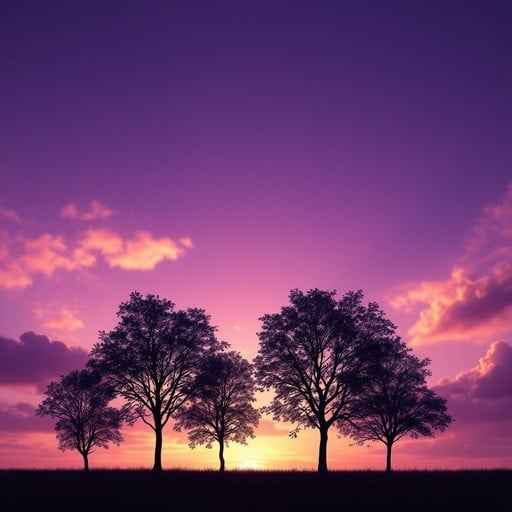 Purple Twilight Silhouettes
