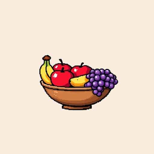 Pixelated Fruit Bowl