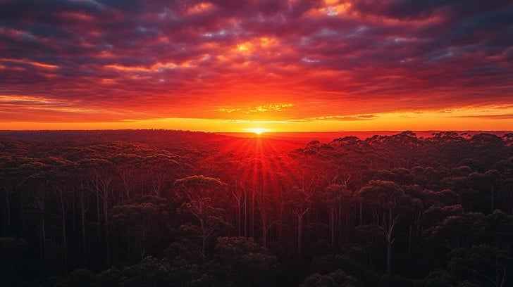 Fiery Sunset View