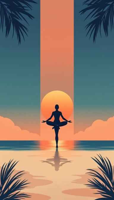 Sunset Yoga Silhouette