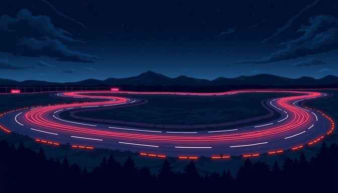Neon Racetrack Curves Neon Racetrack Curves