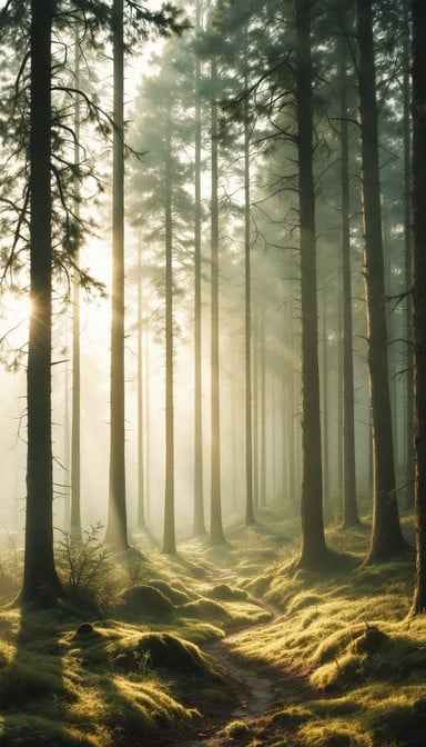 Ethereal Morning Pines