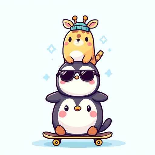Stacked Animal Friends