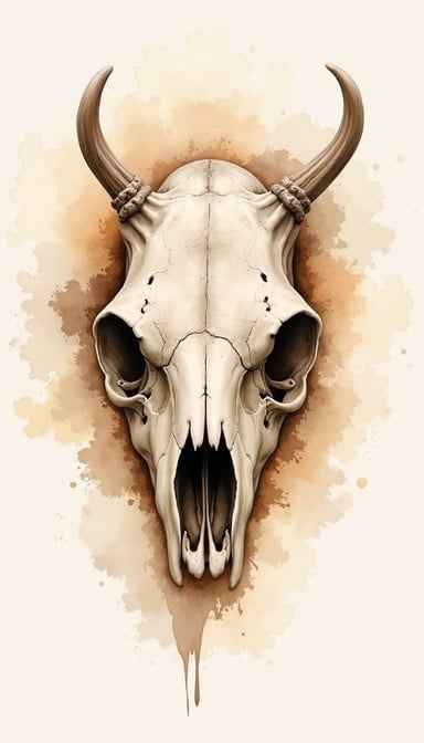 Ethereal Bull Skull