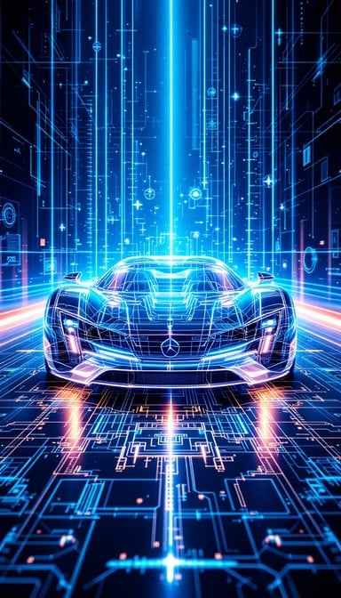 Futuristic Car Blueprint