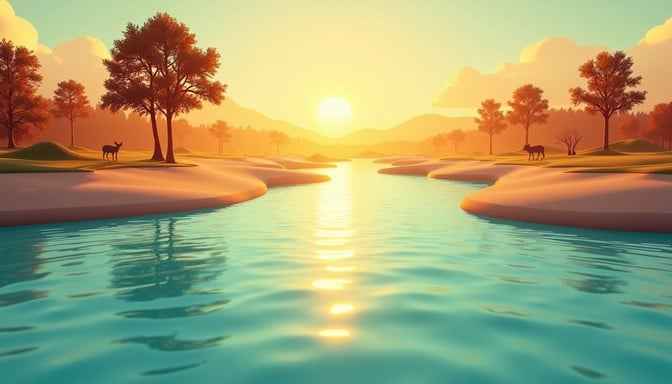 Tranquil Golden Waters Tranquil Golden Waters
