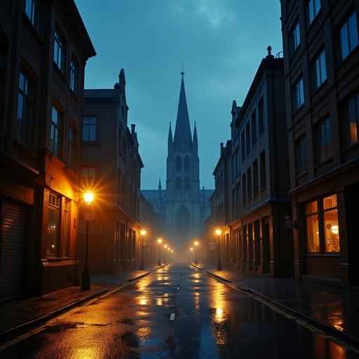 Misty Cathedral Night Misty Cathedral Night