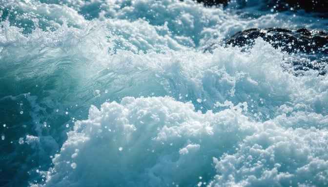 Turbulent Teal Waters Turbulent Teal Waters