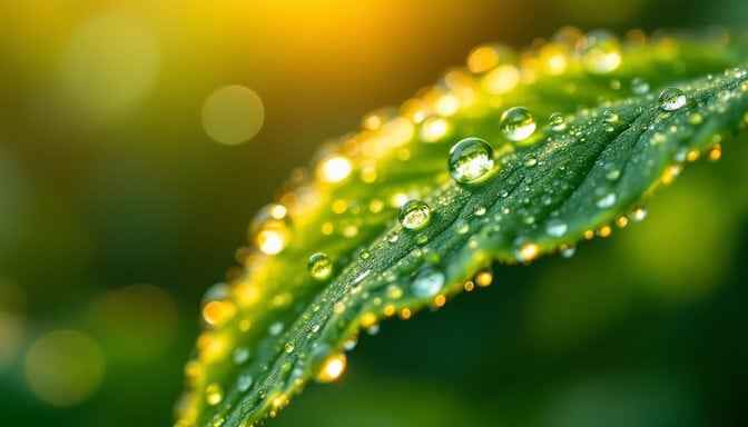 Dewdrops Catch Light