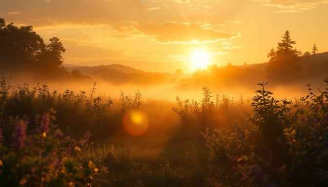 Misty Golden Dawn