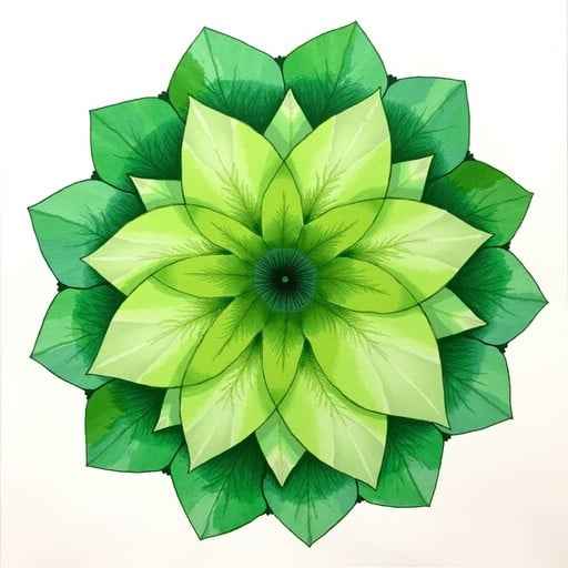 Green Leaf Mandala