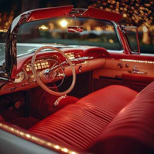 Vintage car interior Vintage car interior