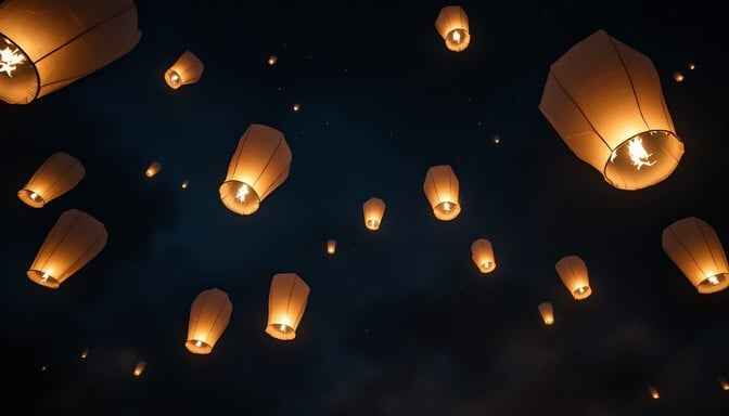 Glowing Sky Lanterns Glowing Sky Lanterns