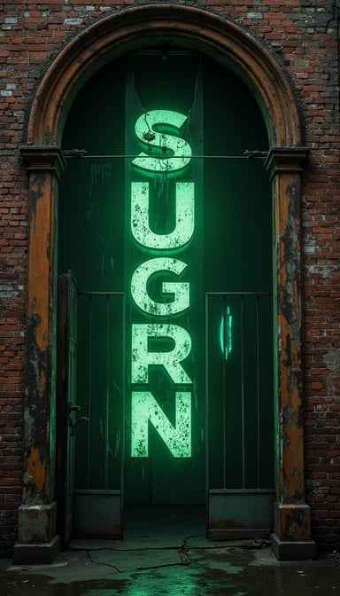 Green Neon Doorway Green Neon Doorway