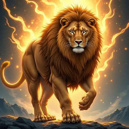 Fiery Anime Lion Fiery Anime Lion